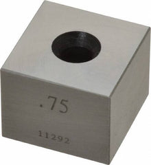 Value Collection - 0.75" Square Steel Gage Block - Accuracy Grade 0, Includes NIST Traceability Certification - Industrial Tool & Supply