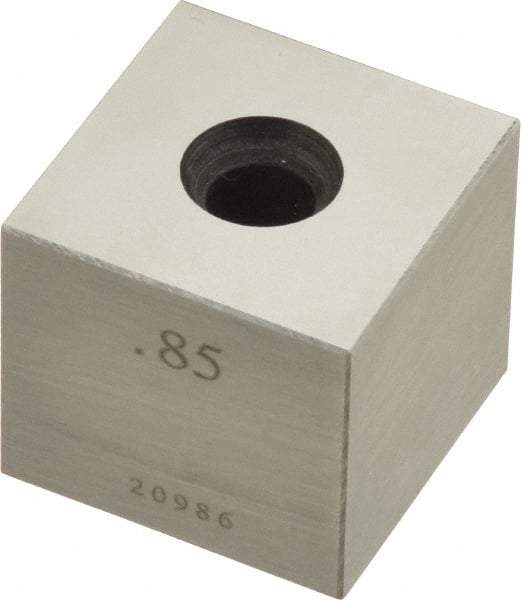 Value Collection - 0.85" Square Steel Gage Block - Accuracy Grade 0, Includes NIST Traceability Certification - Industrial Tool & Supply