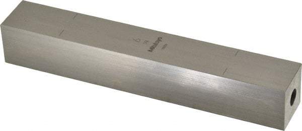 Mitutoyo - 6" Square Steel Gage Block - Accuracy Grade 0, Includes Certificate of Inspection - Industrial Tool & Supply