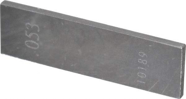 Value Collection - 0.053" Rectangular Steel Gage Block - Accuracy Grade 0 - Industrial Tool & Supply