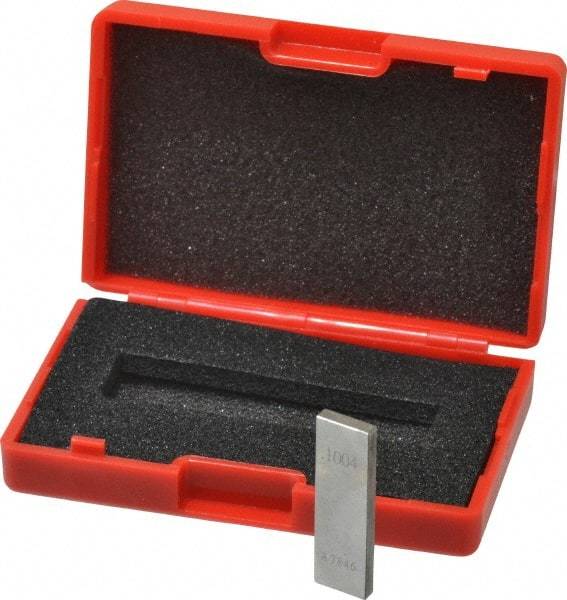 Value Collection - 0.1004" Rectangular Steel Gage Block - Accuracy Grade 0, Includes NIST Traceability Certification - Industrial Tool & Supply