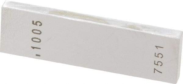 Value Collection - 0.1005" Rectangular Steel Gage Block - Accuracy Grade 0, Includes NIST Traceability Certification - Industrial Tool & Supply