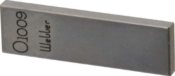 Value Collection - 0.1009" Rectangular Steel Gage Block - Accuracy Grade 0, Includes NIST Traceability Certification - Industrial Tool & Supply