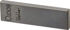 Value Collection - 0.1009" Rectangular Steel Gage Block - Accuracy Grade 0, Includes NIST Traceability Certification - Industrial Tool & Supply