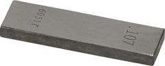 Value Collection - 0.107" Rectangular Steel Gage Block - Accuracy Grade 0, Includes NIST Traceability Certification - Industrial Tool & Supply