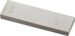 Value Collection - 0.111" Rectangular Steel Gage Block - Accuracy Grade 0, Includes NIST Traceability Certification - Industrial Tool & Supply