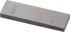 Value Collection - 0.114" Rectangular Steel Gage Block - Accuracy Grade 0, Includes NIST Traceability Certification - Industrial Tool & Supply