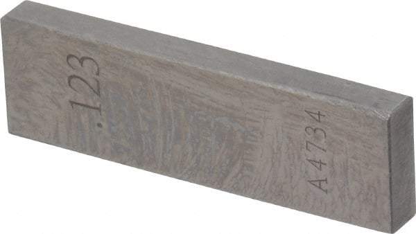 Value Collection - 0.123" Rectangular Steel Gage Block - Accuracy Grade 0, Includes NIST Traceability Certification - Industrial Tool & Supply