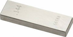 Value Collection - 0.144" Rectangular Steel Gage Block - Accuracy Grade 0, Includes NIST Traceability Certification - Industrial Tool & Supply