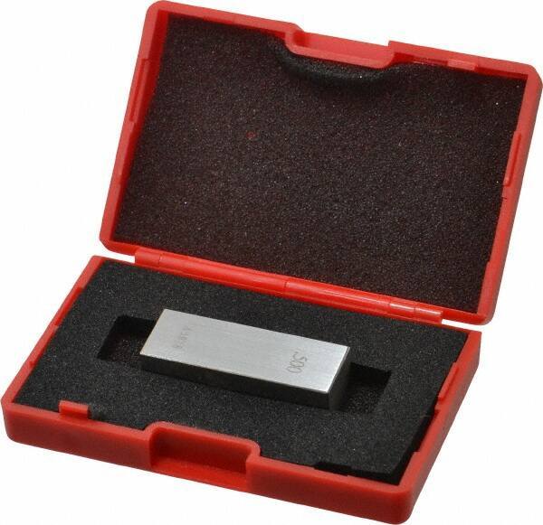 Value Collection - 0.5" Rectangular Steel Gage Block - Accuracy Grade 0, Includes NIST Traceability Certification - Industrial Tool & Supply
