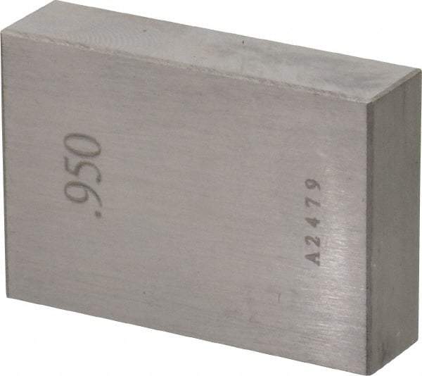 Value Collection - 0.95" Rectangular Steel Gage Block - Accuracy Grade 0, Includes NIST Traceability Certification - Industrial Tool & Supply