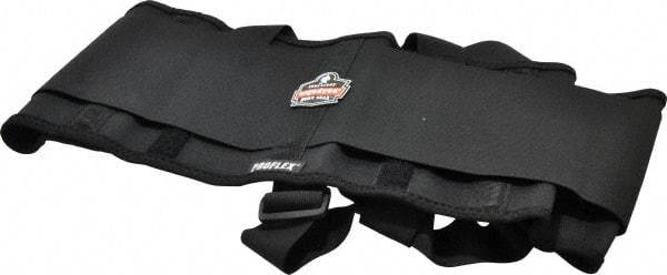 Ergodyne - Size L, Elastic Belt with Adjustable Shoulder Straps - 34 to 38" Waist, 7-1/2" Wide, Detachable Strap, Black - Industrial Tool & Supply