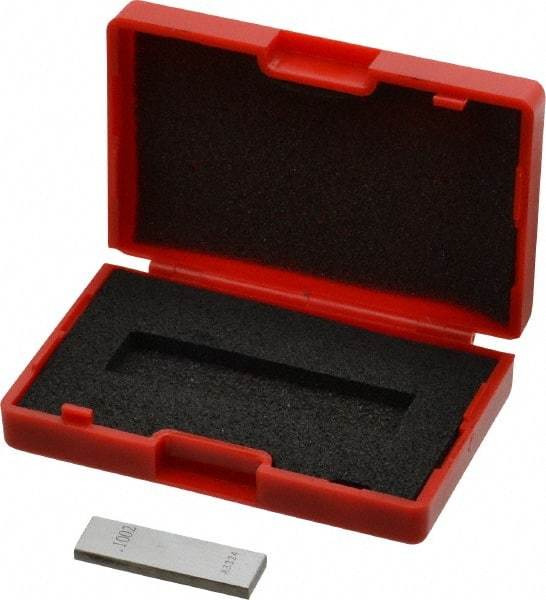 Value Collection - 0.1002" Rectangular Steel Gage Block - Accuracy Grade AS-1, Includes NIST Traceability Certification - Industrial Tool & Supply