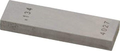 Value Collection - 0.134" Rectangular Steel Gage Block - Accuracy Grade AS-1, Includes NIST Traceability Certification - Industrial Tool & Supply