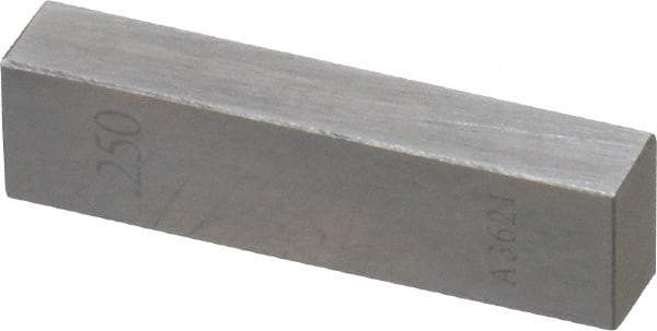 Value Collection - 0.25" Rectangular Steel Gage Block - Accuracy Grade AS-1, Includes NIST Traceability Certification - Industrial Tool & Supply