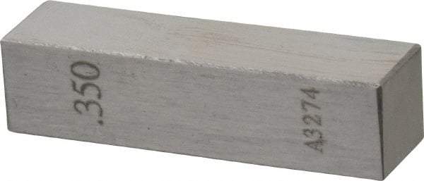 Value Collection - 0.35" Rectangular Steel Gage Block - Accuracy Grade AS-1, Includes NIST Traceability Certification - Industrial Tool & Supply