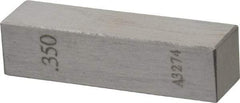 Value Collection - 0.35" Rectangular Steel Gage Block - Accuracy Grade AS-1, Includes NIST Traceability Certification - Industrial Tool & Supply