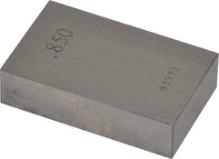 Value Collection - 0.85" Rectangular Steel Gage Block - Accuracy Grade AS-1, Includes NIST Traceability Certification - Industrial Tool & Supply