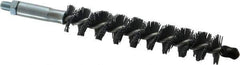 Schaefer Brush - 4" Brush Length, 3/4" Diam, Single Stem, Single Spiral Tube Brush - 6-1/4" Long, Silicone Carbide Impregnated Nylon, 1/4-28 Male Connection - Industrial Tool & Supply