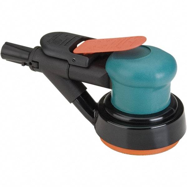 Dynabrade - 12,000 OPM, 14 CFM Air Consumption, Palm Air Orbital Sander - Round Pad, 1/4 NPT Inlet - Industrial Tool & Supply