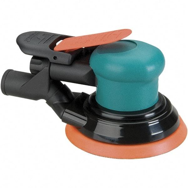 Dynabrade - 12,000 OPM, 14 CFM Air Consumption, Palm Air Orbital Sander - Round Pad, 1/4 NPT Inlet - Industrial Tool & Supply