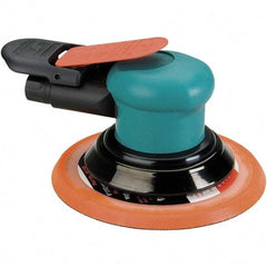 Dynabrade - 12,000 OPM, 14 CFM Air Consumption, Palm Air Orbital Sander - Round Pad, 1/4 NPT Inlet - Industrial Tool & Supply