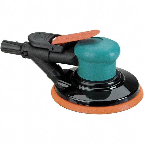 Dynabrade - 12,000 OPM, 14 CFM Air Consumption, Palm Air Orbital Sander - Round Pad, 1/4 NPT Inlet - Industrial Tool & Supply