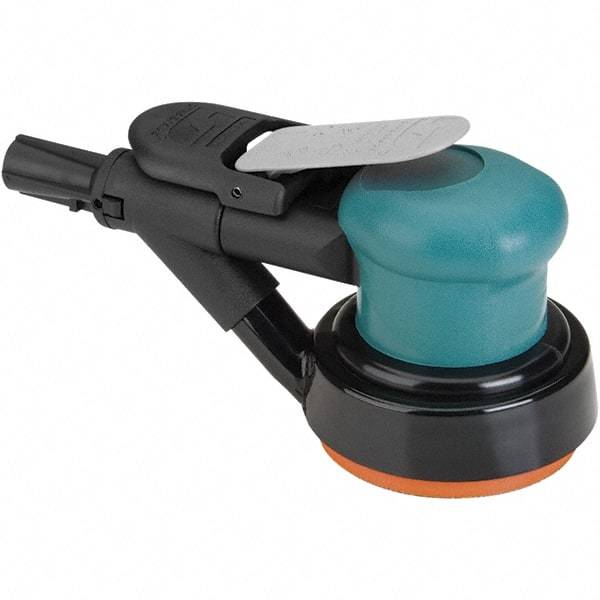 Dynabrade - 12,000 OPM, 14 CFM Air Consumption, Palm Air Orbital Sander - Round Pad, 1/4 NPT Inlet - Industrial Tool & Supply