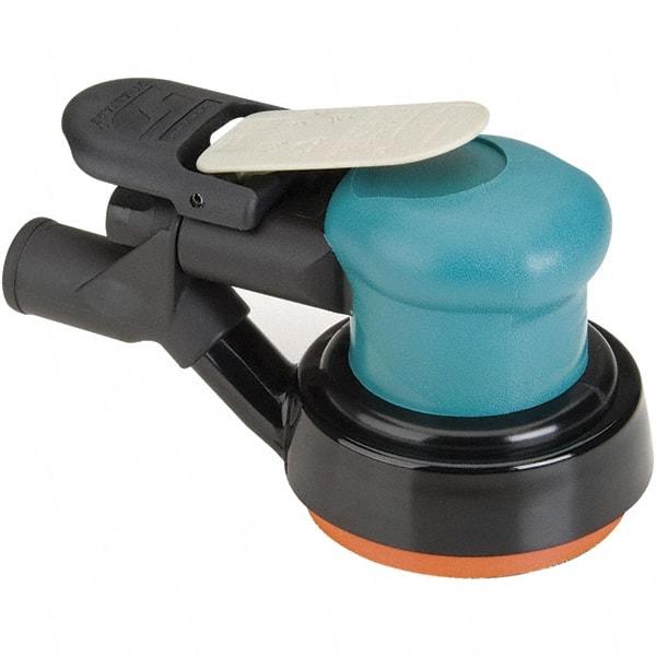 Dynabrade - 12,000 OPM, 14 CFM Air Consumption, Palm Air Orbital Sander - Round Pad, 1/4 NPT Inlet - Industrial Tool & Supply