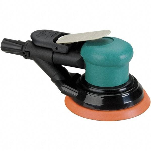 Dynabrade - 12,000 OPM, 14 CFM Air Consumption, Palm Air Orbital Sander - Round Pad, 1/4 NPT Inlet - Industrial Tool & Supply