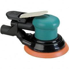 Dynabrade - 12,000 OPM, 14 CFM Air Consumption, Palm Air Orbital Sander - Round Pad, 1/4 NPT Inlet - Industrial Tool & Supply