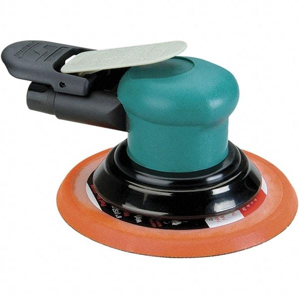 Dynabrade - 12,000 OPM, 14 CFM Air Consumption, Palm Air Orbital Sander - Round Pad, 1/4 NPT Inlet - Industrial Tool & Supply