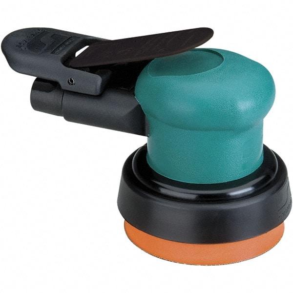 Dynabrade - 12,000 OPM, 14 CFM Air Consumption, Palm Air Orbital Sander - Round Pad, 1/4 NPT Inlet - Industrial Tool & Supply