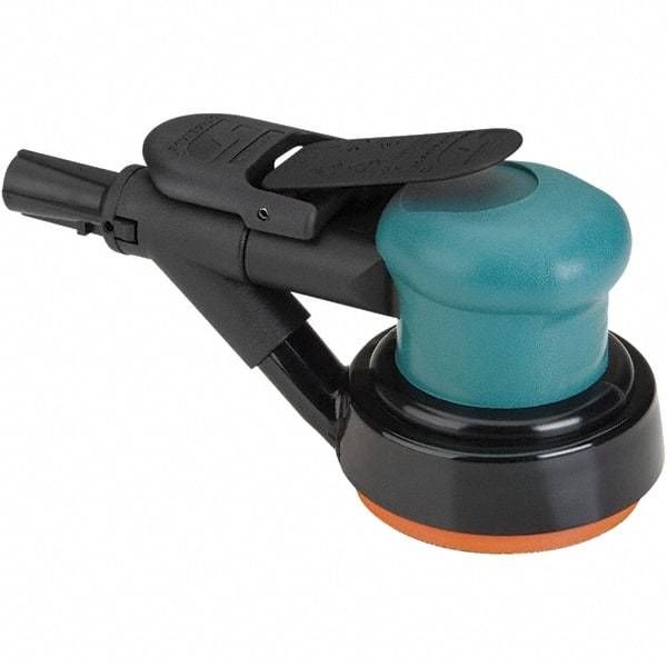 Dynabrade - 12,000 OPM, 14 CFM Air Consumption, Palm Air Orbital Sander - Round Pad, 1/4 NPT Inlet - Industrial Tool & Supply