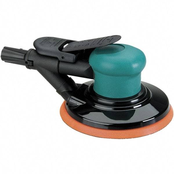 Dynabrade - 12,000 OPM, 14 CFM Air Consumption, Palm Air Orbital Sander - Round Pad, 1/4 NPT Inlet - Industrial Tool & Supply