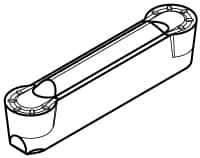 Kennametal - 0805M0R GMN Grade KC5025, 8.05mm Cutting Width Carbide Grooving Insert - 6.5mm Max Depth of Cut, Neutral, TiAlN Finish - Industrial Tool & Supply