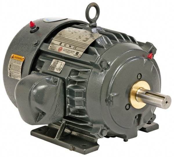 US Motors - 10 hp, TEFC Enclosure, No Thermal Protection, 1,180 RPM, 460 Volt, 60 Hz, Three Phase Premium Efficient Motor - Size 256 Frame, Rigid Mount, 1 Speed, Ball Bearings, 12.5 Full Load Amps, F Class Insulation, Reversible - Industrial Tool & Supply