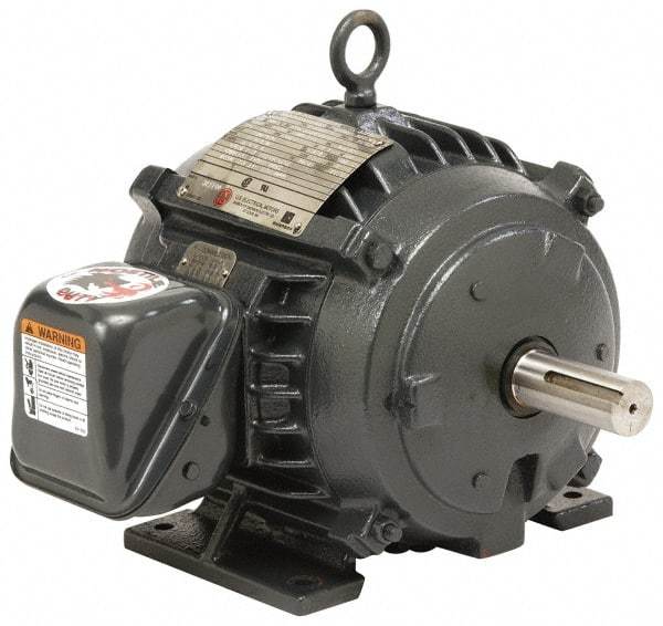 US Motors - 25 hp, TEFC Enclosure, No Thermal Protection, 1,180 RPM, 200 Volt, 60 Hz, Three Phase Energy Efficient Motor - Size 326 Frame, Rigid Mount, 2 Speed, Ball Bearings, 70 Full Load Amps, F Class Insulation, Reversible - Industrial Tool & Supply