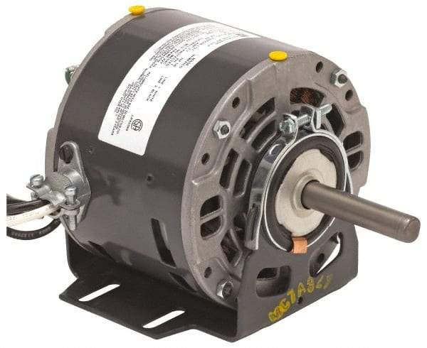 US Motors - 1/12 hp, ODP Enclosure, Auto Thermal Protection, 850 RPM, 115 Volt, 60 Hz, Industrial Electric AC/DC Motor - Size 48 Frame, Stud Mount, 1 Speed, Ball Bearings, 1.7 Full Load Amps, B Class Insulation, CW Lead End - Industrial Tool & Supply