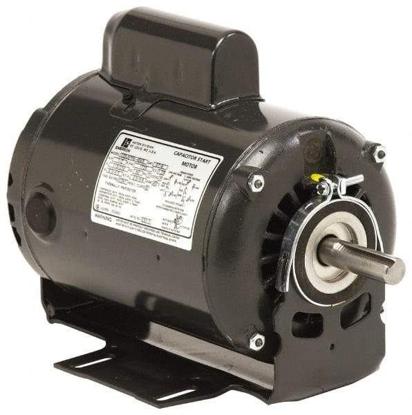 US Motors - 1/4 hp, ODP Enclosure, Auto Thermal Protection, 1,725 RPM, 115 Volt, 60 Hz, Industrial Electric AC/DC Motor - Size 48 Frame, Ring Mount, 1 Speed, Sleeve Bearings, 5.1 Full Load Amps, B Class Insulation, Reversible - Industrial Tool & Supply