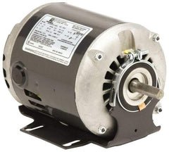 US Motors - 1/3 hp, ODP Enclosure, Auto Thermal Protection, 1,725 RPM, 115 Volt, 60 Hz, Industrial Electric AC/DC Motor - Size 56 Frame, Resilient Mount, 1 Speed, Sleeve Bearings, A Class Insulation, CW Drive End Rev - Industrial Tool & Supply