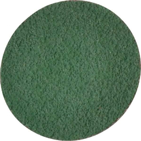 Norton - 1" Disc Diam, 120 Grit, Zirconia Alumina Quick Change Disc - Type R Attaching System, Coated, Green, Fine Grade, 30,000 RPM, R801 Series - Industrial Tool & Supply