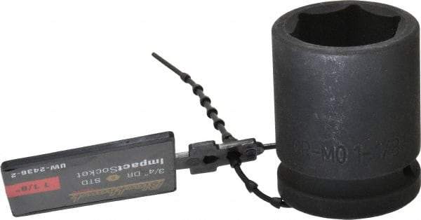Blackhawk by Proto - 3/4" Drive 1-1/8" Standard Impact Socket - 6 Points, 2-13/64" OAL - Industrial Tool & Supply