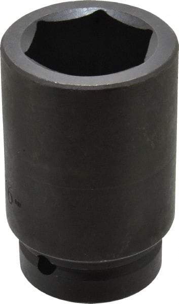 Proto - 1" Drive 1-11/16" Deep Impact Socket - 6 Points, 4" OAL - Industrial Tool & Supply