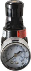 Wilkerson - 1/8 NPT Port, 13 CFM, Zinc Miniature Regulator - 2 to 125 psi Range, 300 Max psi Supply Pressure, 1/8" Gauge Port Thread, 1.65" Wide x 2.88" High - Industrial Tool & Supply