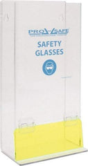 PRO-SAFE - 25 Pair Stack Style Acrylic Safety Glasses Dispenser - 8 Inch Wide x 18 Inch High x 4 Inch Deep, Wall Mount - Industrial Tool & Supply
