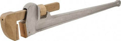 Ampco - 36" Aluminum Straight Pipe Wrench - 5-11/16" Pipe Capacity - Industrial Tool & Supply