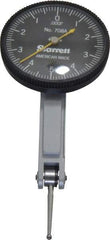 Starrett - 7 Piece, 0" to 0.01" Measuring Range, 1-3/8" Dial Diam, 0-5-0 Dial Reading, Black Dial Test Indicator Kit - 13/16" Contact Point Length, 2mm Ball Diam, 0.0001" Dial Graduation - Industrial Tool & Supply