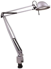 Electrix - 38 Inch, Desk Mounted, Halogen, Silver, Desk Light - 50 Watt, Nonmagnifying - Industrial Tool & Supply