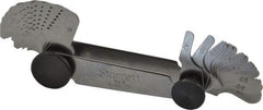 Starrett - 30 Leaf, 4 to 42 TPI Range, Steel Screw Pitch Gage - 60° Thread Angle - Industrial Tool & Supply